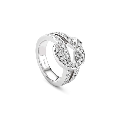The Knot White Gold Diamond Ring