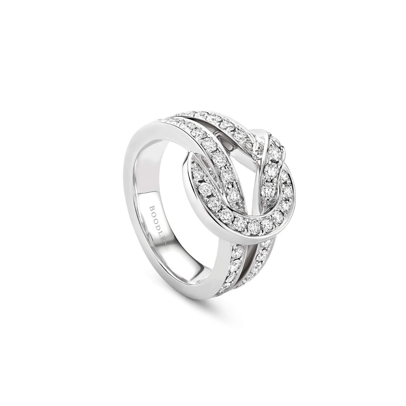 The Knot White Gold Diamond Ring