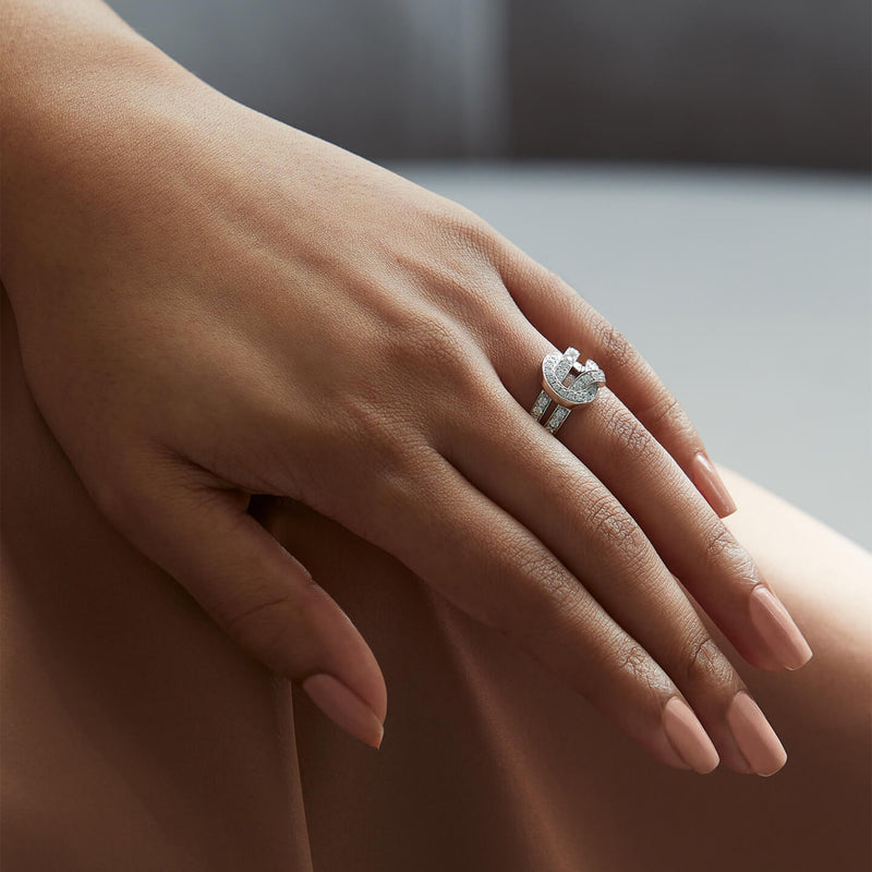 The Knot White Gold Diamond Ring