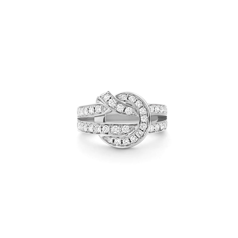 The Knot White Gold Diamond Ring