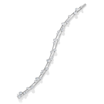 Raindance Two-Row Platinum Diamond Bracelet