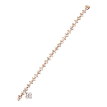 Be Boodles Rose Gold and Platinum Diamond Bracelet