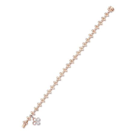 Be Boodles Rose Gold and Platinum Diamond Bracelet