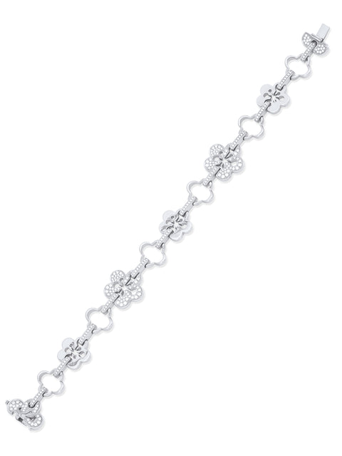 Blossom Classic White Gold Diamond Bracelet