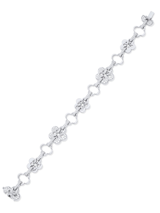Blossom Classic White Gold Diamond Bracelet
