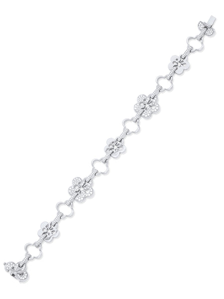 Blossom Classic White Gold Diamond Bracelet