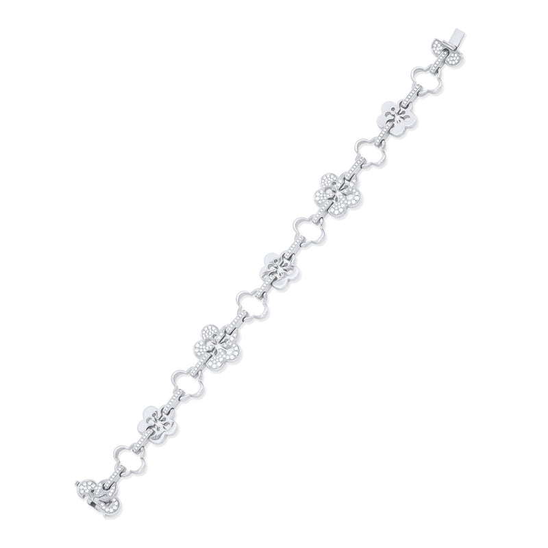 Blossom Classic White Gold Diamond Bracelet