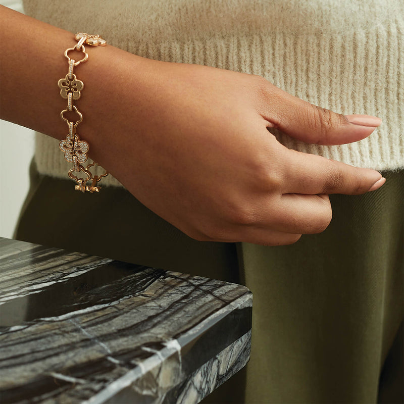 Blossom Classic Rose Gold Diamond Bracelet