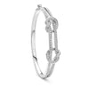 The Knot White Gold Diamond Bangle