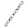 Prism Multi-Gem Diamond White Gold Bracelet