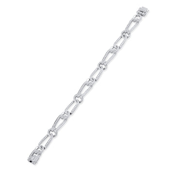 The Knot White Gold Diamond Bracelet