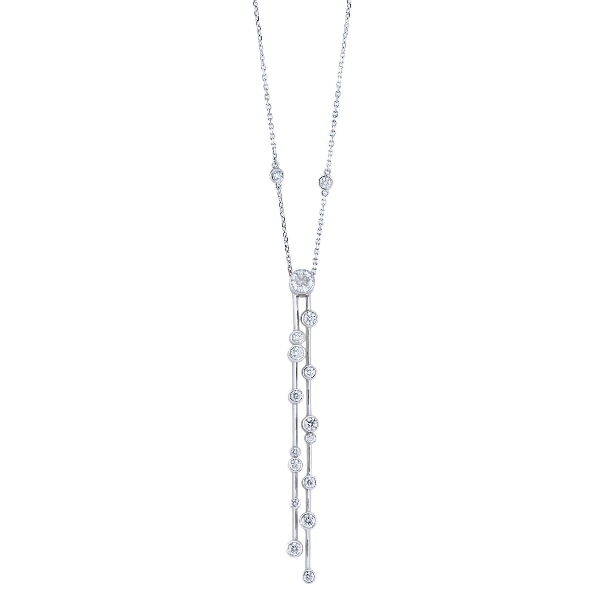Raindance Double Drop Diamond Pendant