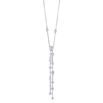Raindance Double Drop Platinum Diamond Pendant