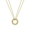 Roulette Small Yellow Gold Diamond Pendant