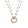 Roulette Small Rose Gold Diamond Pendant