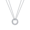 Roulette Small White Gold Diamond Pendant