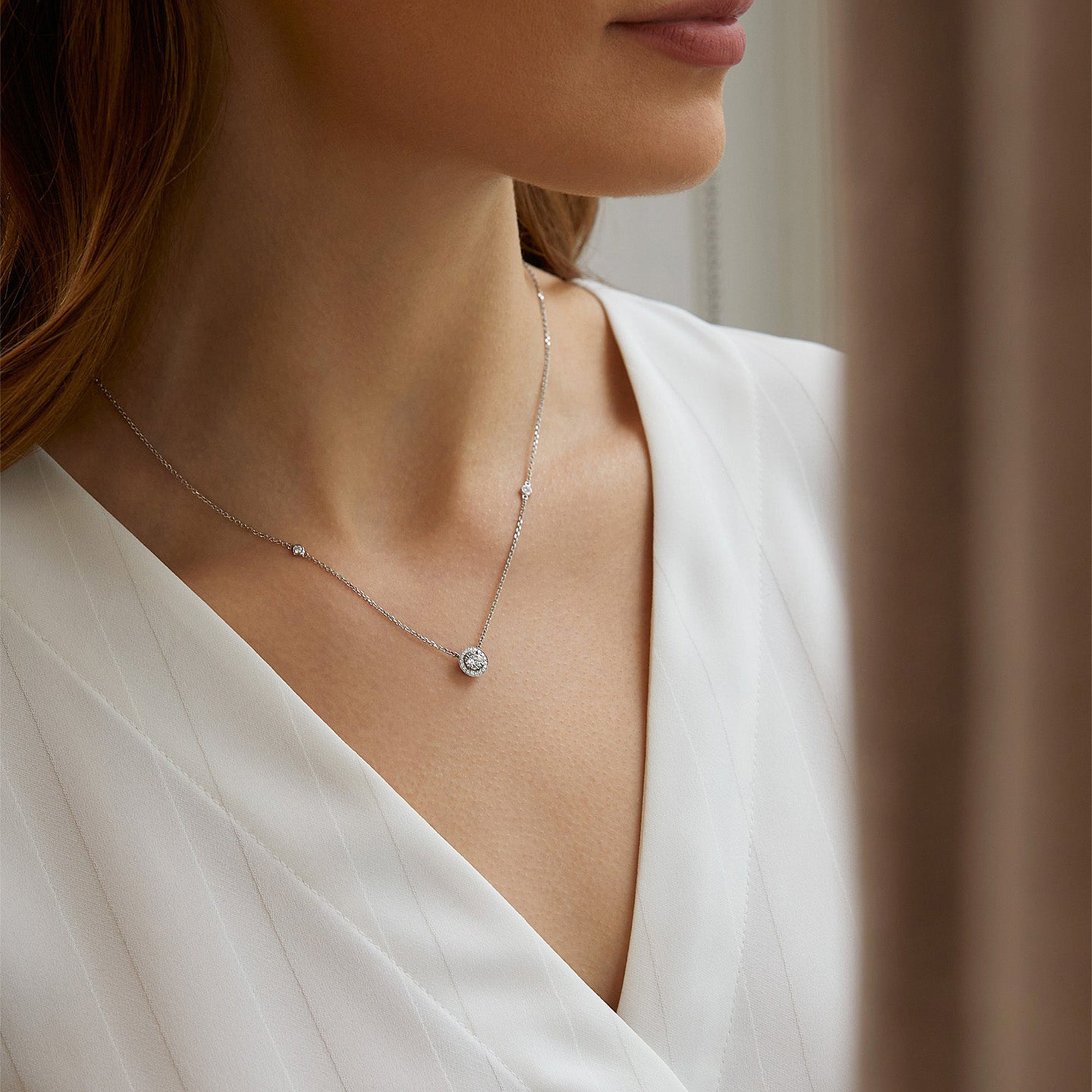 Vintage Round Brilliant Cut Diamond Pendant