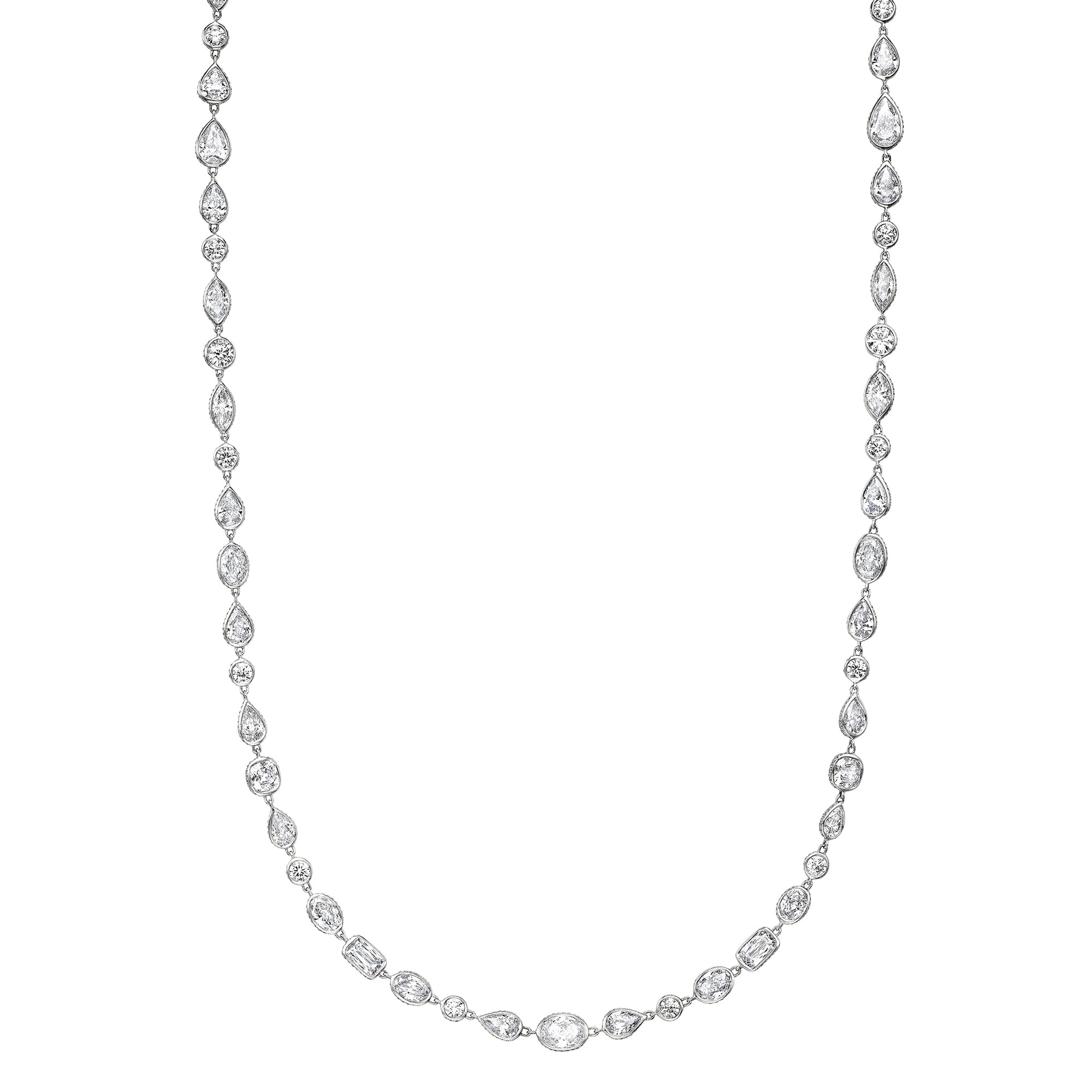 Lili Long Diamond Necklace With Detatchable Bracelet