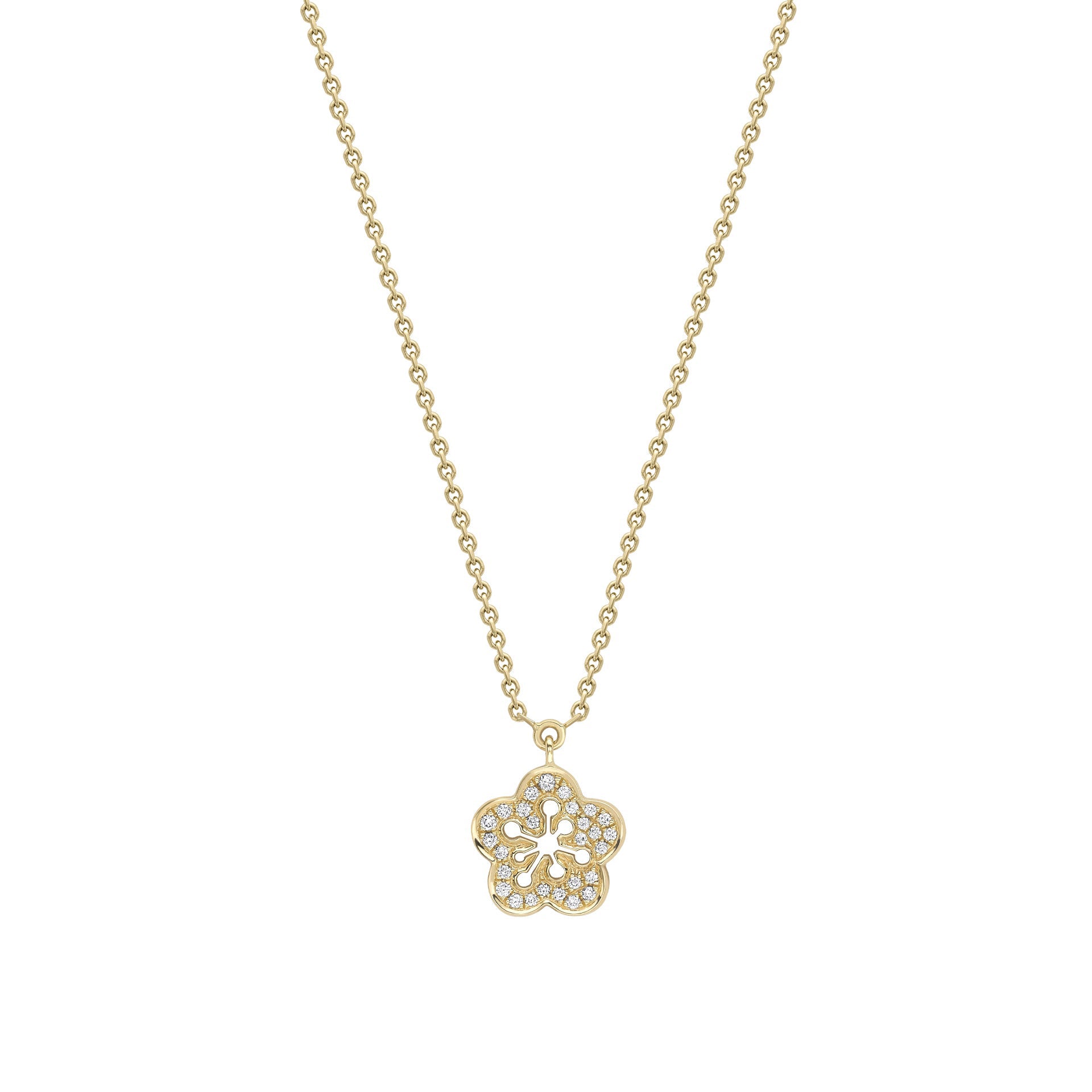 Blossom Mini Yellow Gold Diamond Pendant