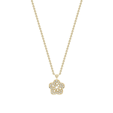 Blossom Mini Yellow Gold Diamond Pendant