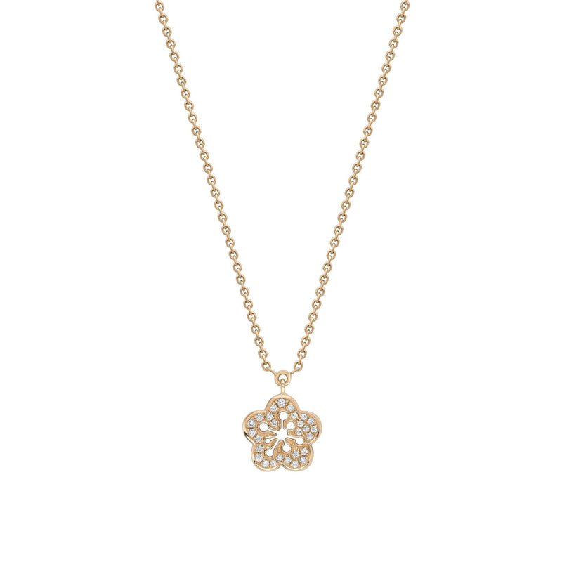 Blossom Mini Rose Gold Diamond Pendant