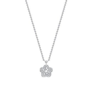 Blossom Mini White Gold Diamond Pendant