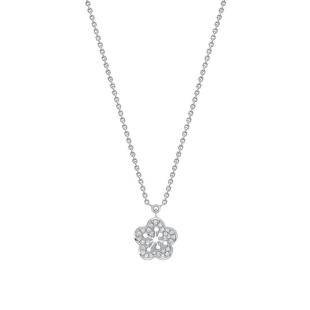 Blossom Mini White Gold Diamond Pendant