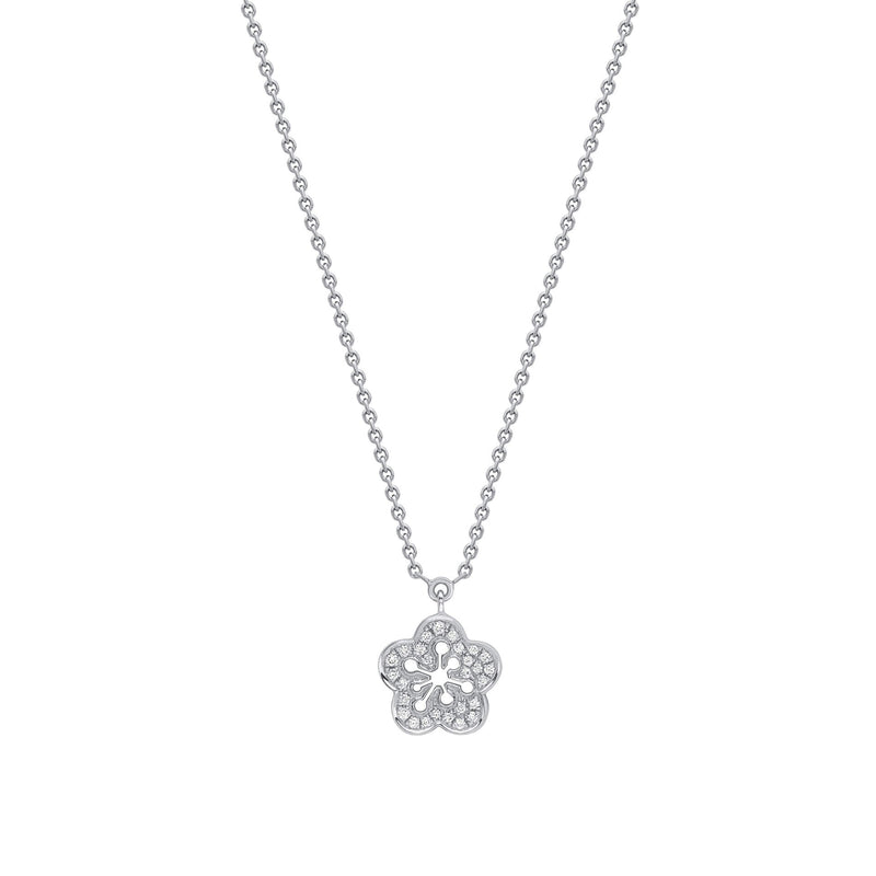 Blossom Mini White Gold Diamond Pendant
