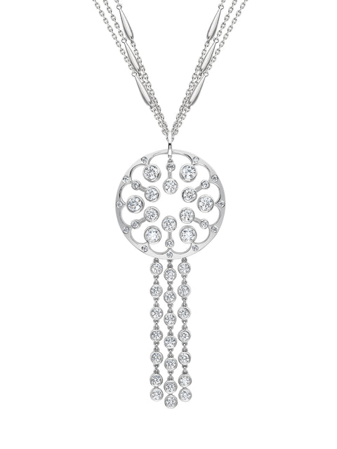 Raindance Diamond Platinum Tassel Pendant
