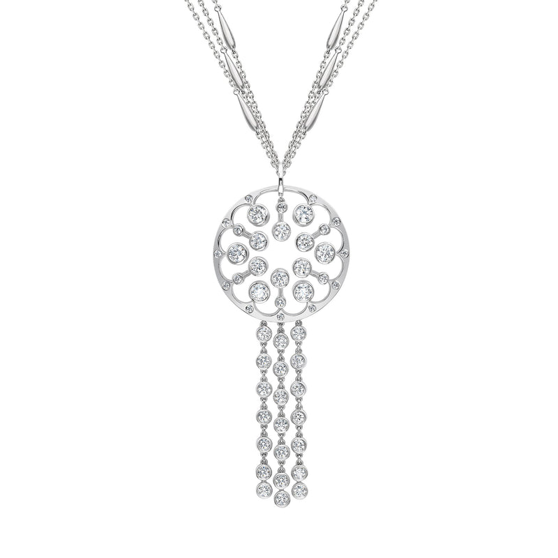 Raindance Diamond Platinum Tassel Pendant