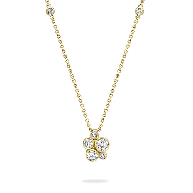 Raindance Yellow Gold Cluster Pendant | Boodles