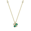 Raindance Yellow Gold Emerald Cluster Pendant