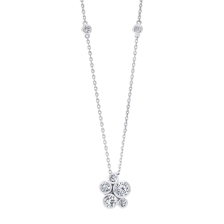 Raindance Platinum Diamond Cluster Pendant