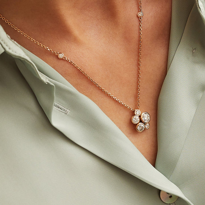 Raindance Rose Gold Cluster Pendant
