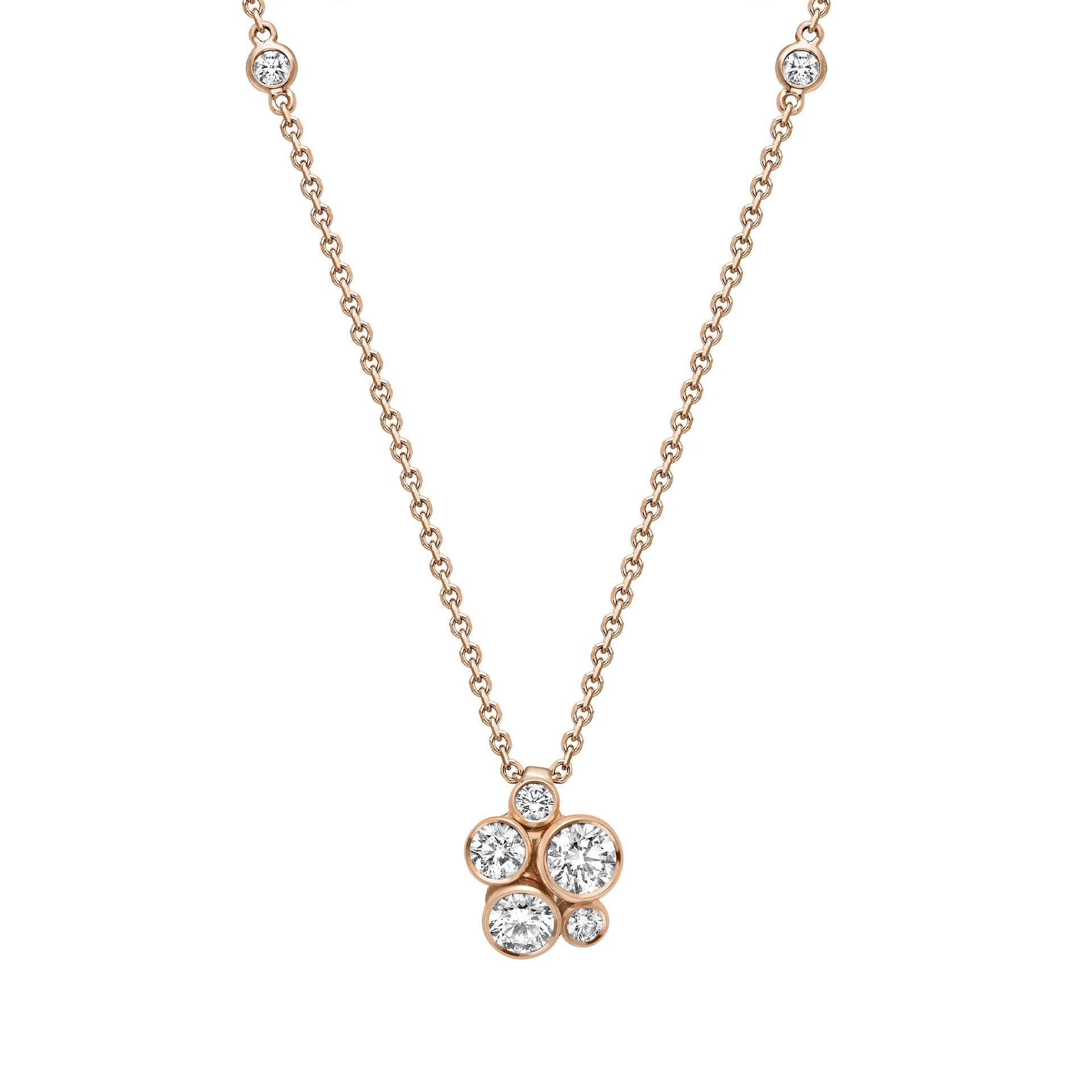 Raindance Rose Gold Cluster Pendant
