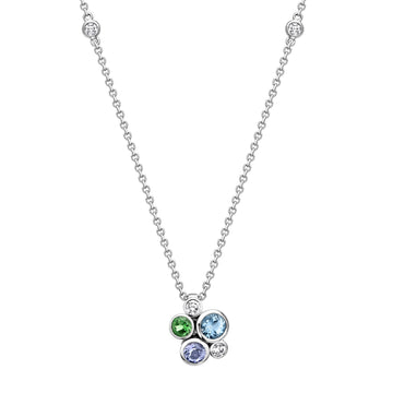 Raindance Watercolour White Gold Cluster Pendant