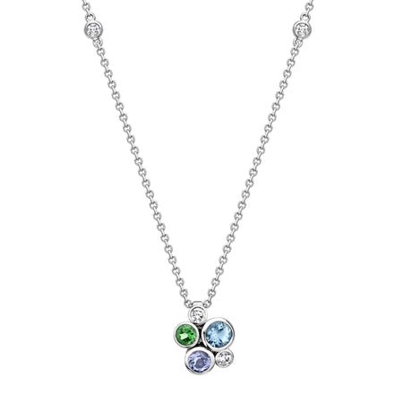 Raindance Watercolour White Gold Cluster Pendant