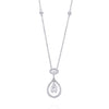 Vintage Palace Pear Diamond Platinum Pendant