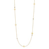 Blossom Long Yellow Gold Charm Necklace