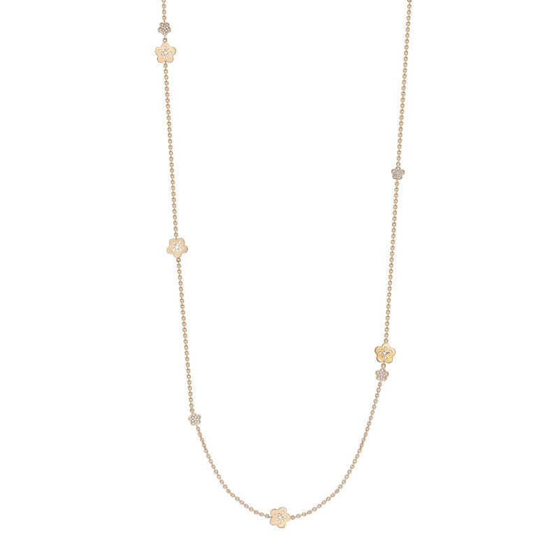 Blossom Long Rose Gold Necklace