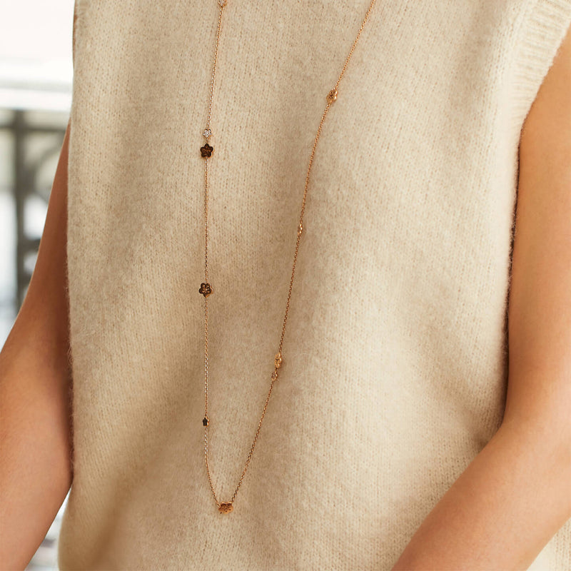 Blossom Long Rose Gold Necklace