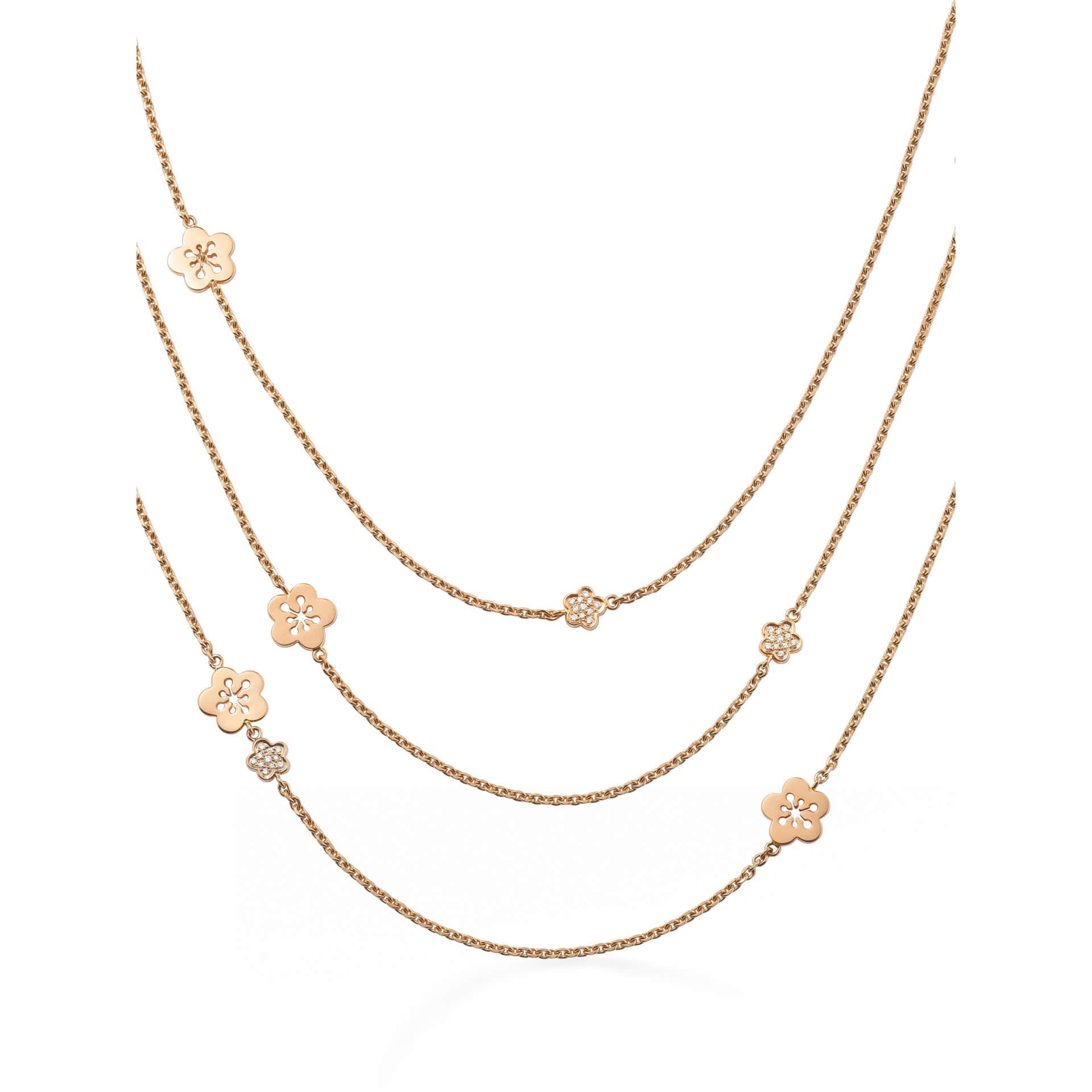 Blossom Long Rose Gold Necklace