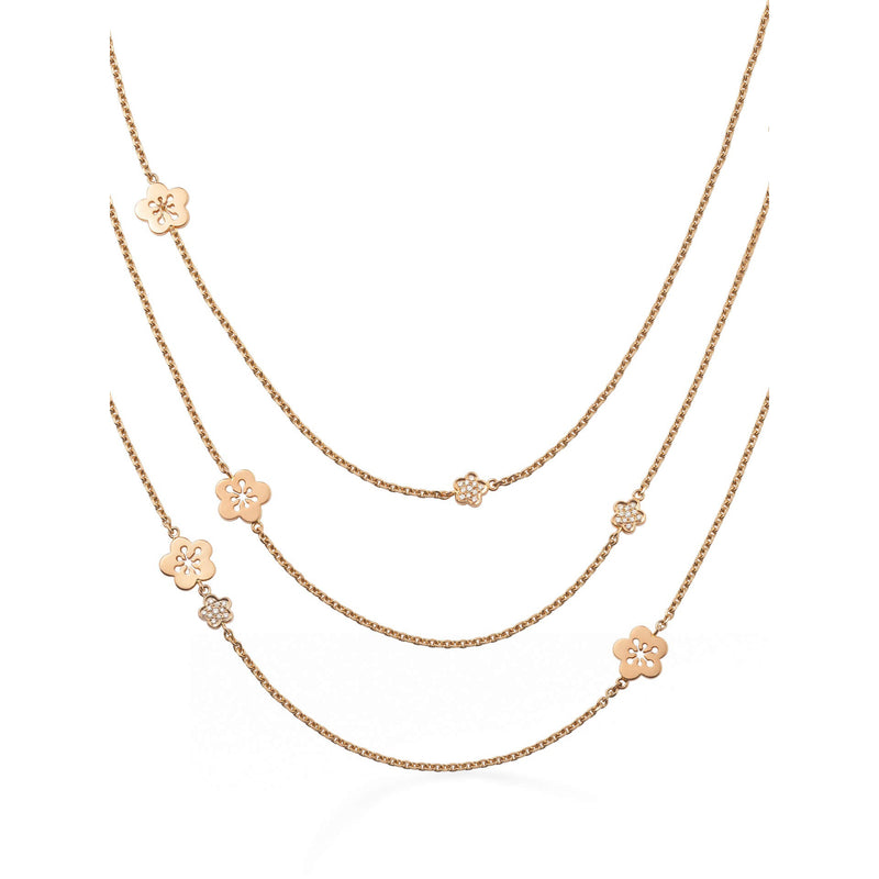 Blossom Long Rose Gold Necklace