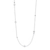 Blossom Long White Gold Charm Necklace
