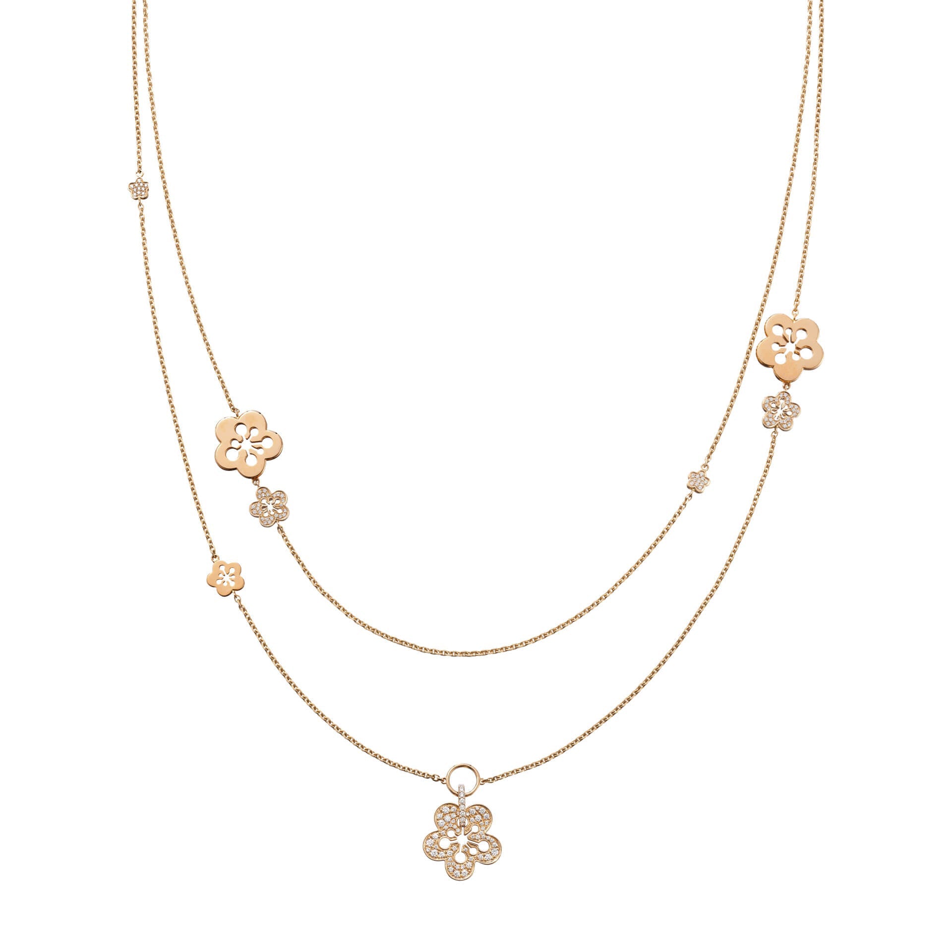 Blossom Classic Long Rose Gold Necklace