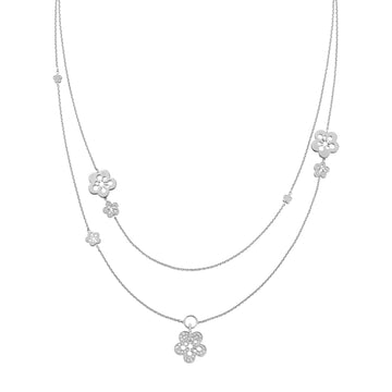 Blossom Classic Long White Gold Necklace