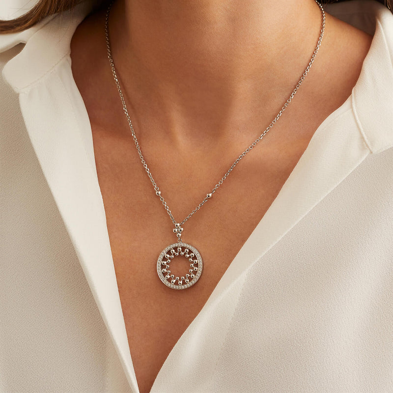 Circus White Gold Bead Pendant