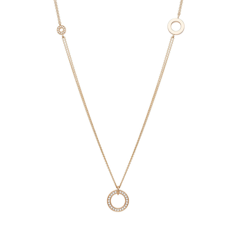 Roulette Long Mini Rose Gold Necklace
