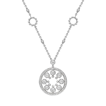 Circus Large White Gold Diamond Pendant