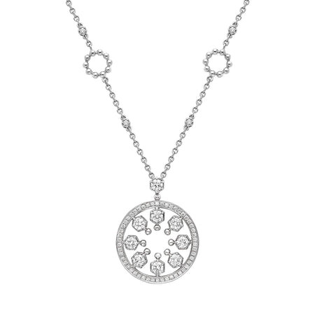 Circus Large White Gold Diamond Pendant